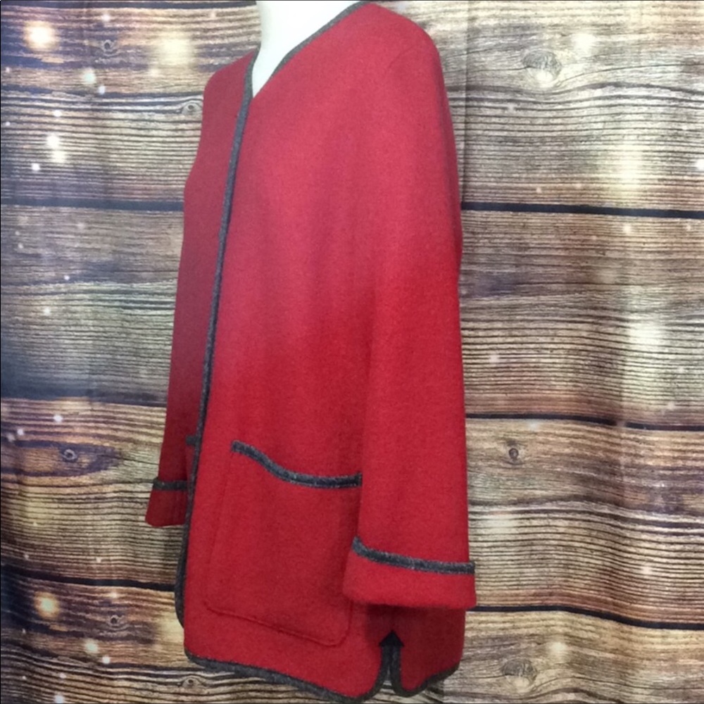 L.L. Bean | 100% Wool Red Coat Size Medium